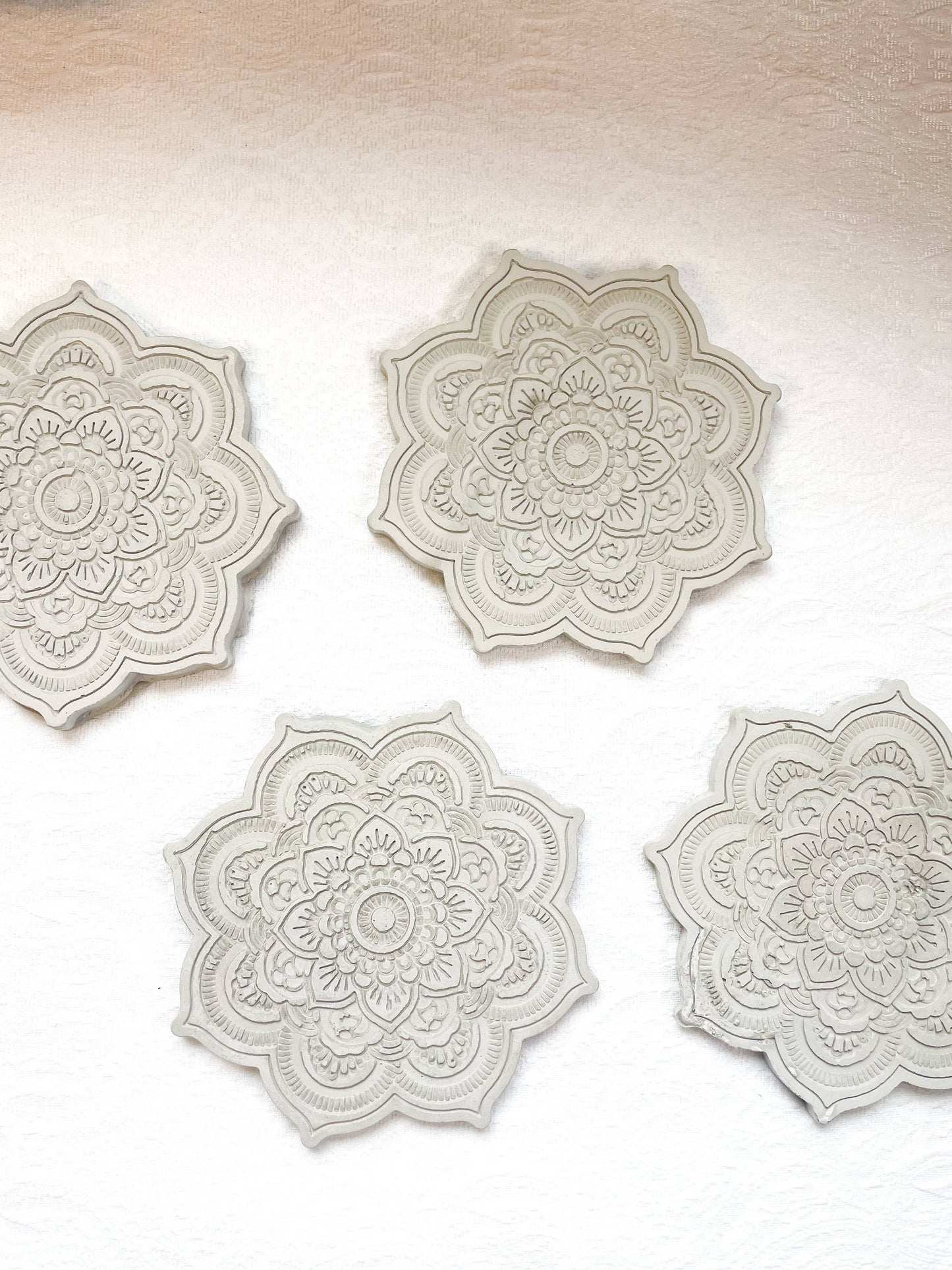Mandala Cement Smudging Tray