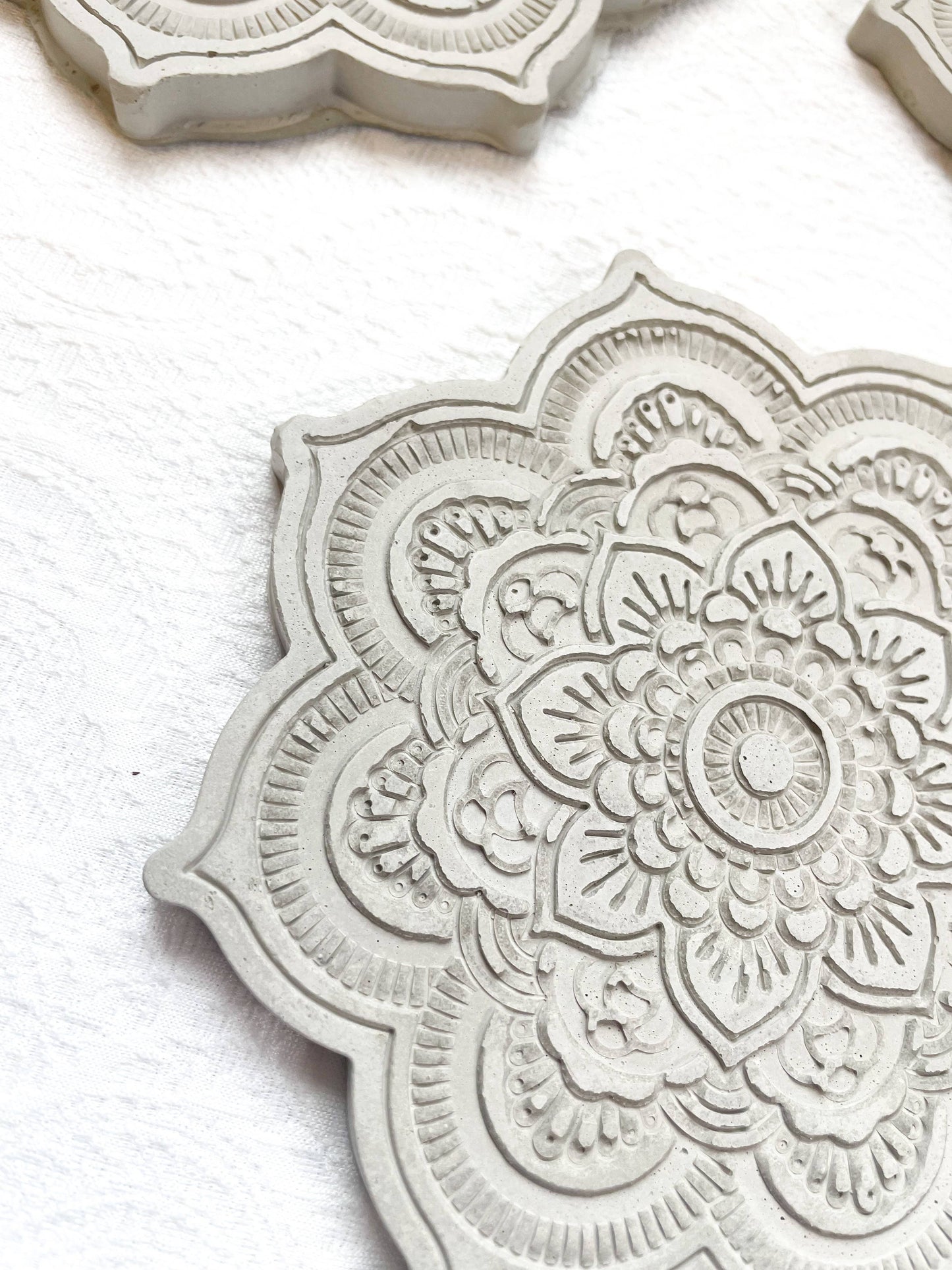 Mandala Cement Smudging Tray