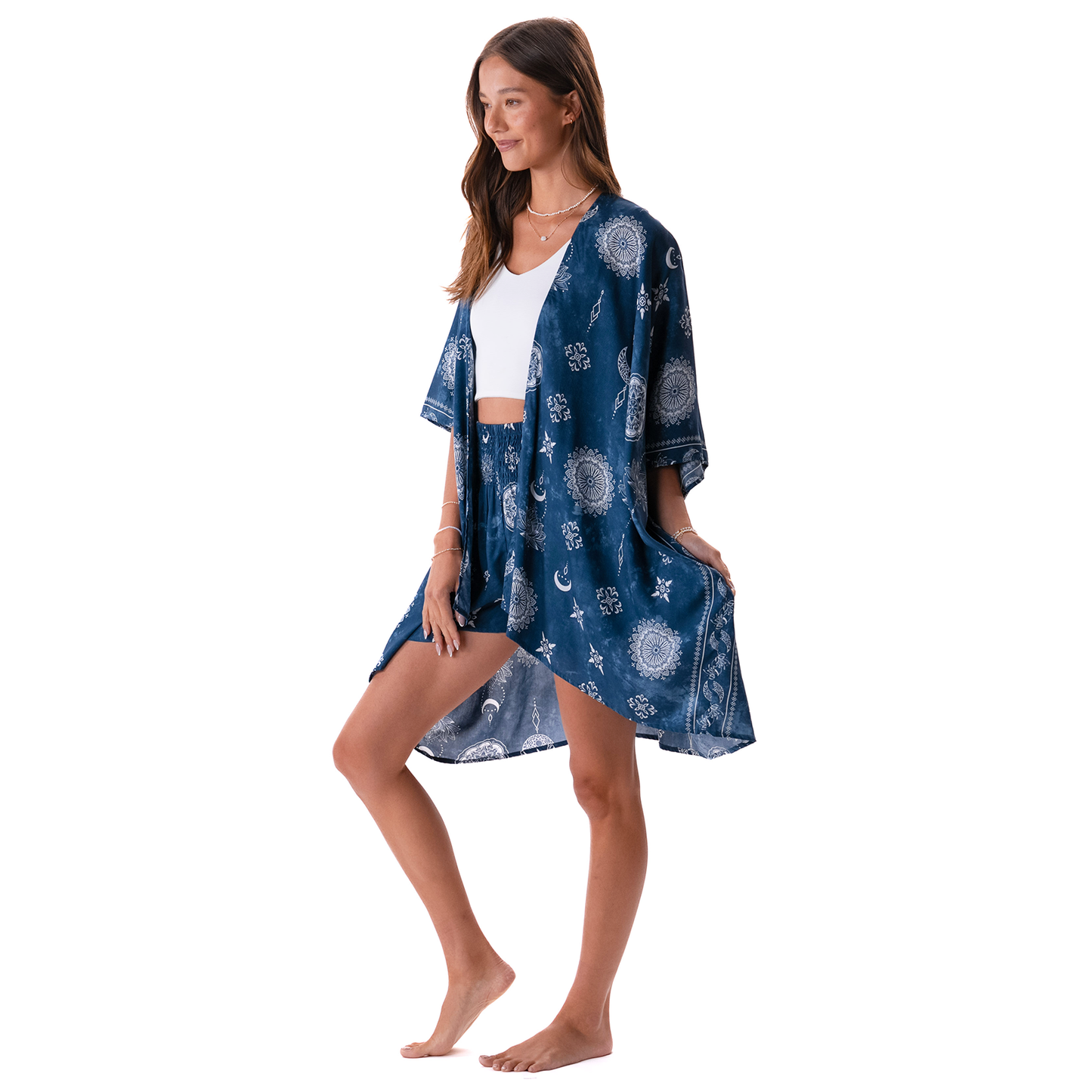 Nova Blue Lotus Moon Kimono