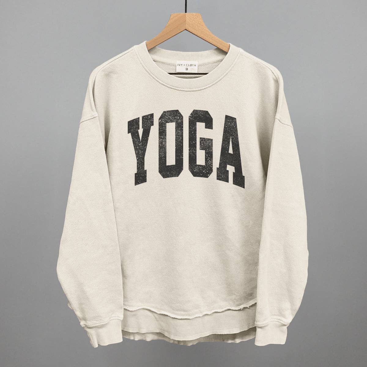 Yoga Arch: Heather Grey / M / Oversized Varsity Crew