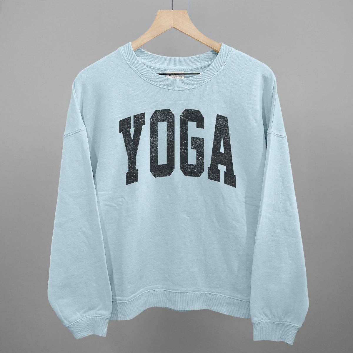 Yoga Arch: Heather Grey / M / Oversized Varsity Crew