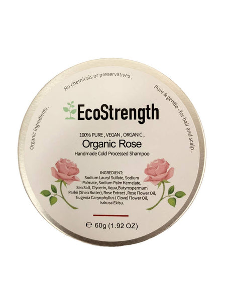 Organic Rose Shampoo Bar With Travel Tin